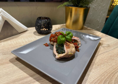 grillowany schab faszerowany